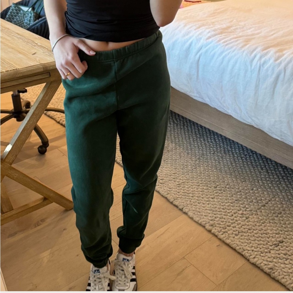 TNA Forest Green Fleece-Lined Sweatpants